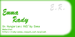 emma rady business card